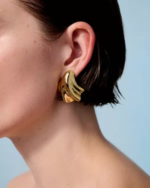 Lydia Earrings in gold - Image 2