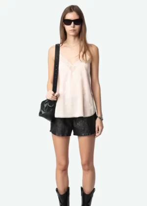 Christy Flash Heart Cami - Pearly