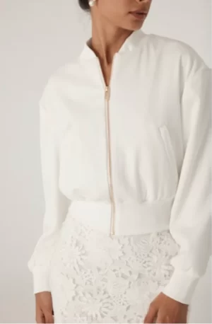 Adalyn Light Weight Crepe Bomber - XS
