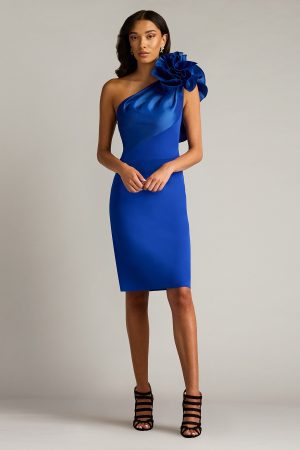Aria One-Shoulder Ruffle Gown