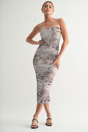 Idly Sketch Mesh Midi Dress - coming soon