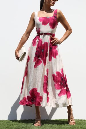 Mallam Printed Square Neck Midi Dresses - coming soon - Image 3