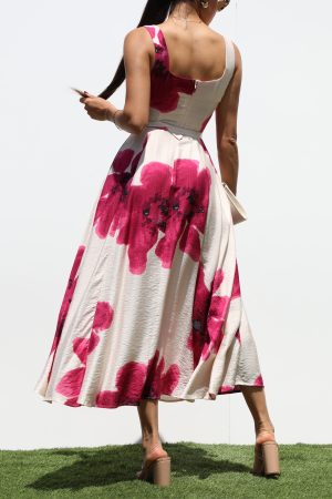 Mallam Printed Square Neck Midi Dresses - coming soon - Image 2