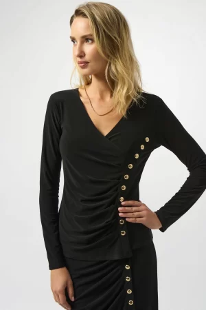 Kippa Fitted Wrap Top - Image 4