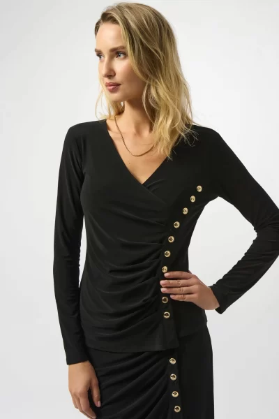 Kippa Fitted Wrap Top - Image 4