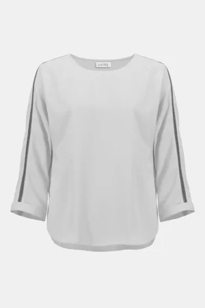 Rysa Twill Boxy Top in Winter White