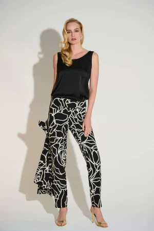 Tate Rhinestone trim top in black - Image 4