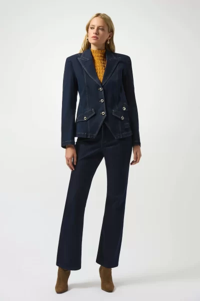 Bryony Denim Fitted Blazer - Image 3