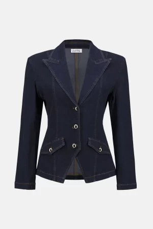 Bryony Denim Fitted Blazer - Image 2