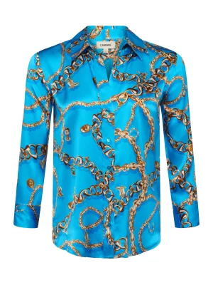 Dani Silk Blouse in Dresden Blue - Image 2