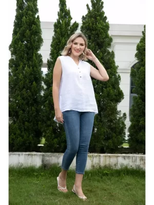 Perin Linen Tank Top - Image 2