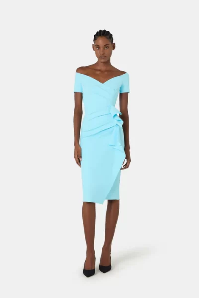 silveria dress in celeste