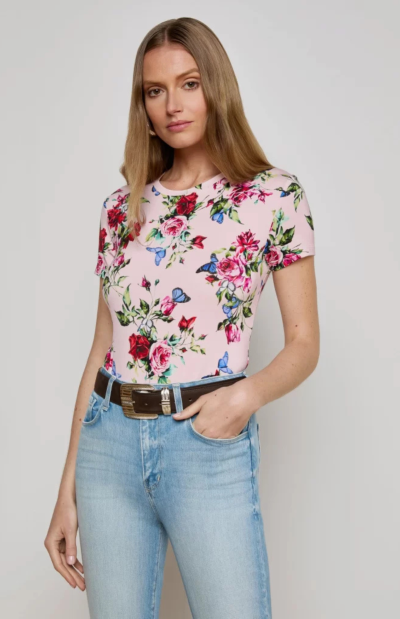 Ressi Fitted Tee in femme rose