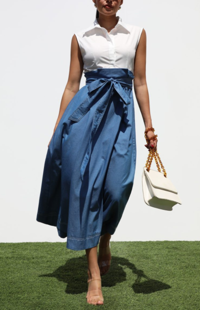 Carnie Shirt Woven Midi Dress