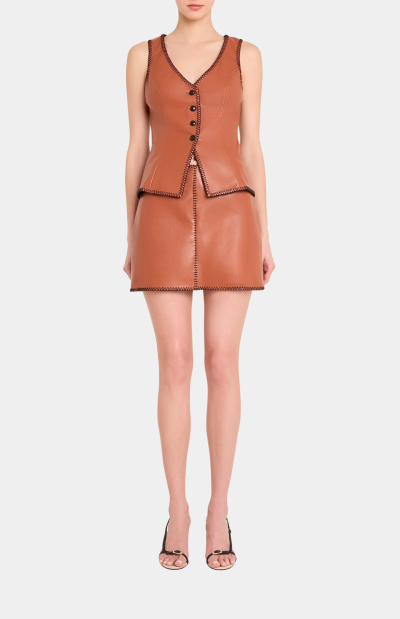 GINGER VEST IN CHESTNUT