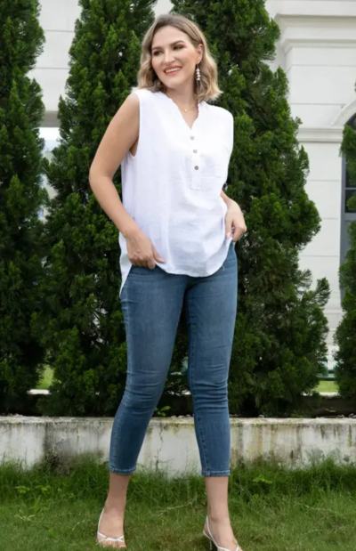 Perin Linen Tank Top