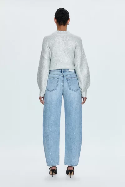 Wes High Rise Barrel Jeans in Glitz - 28 - Image 4