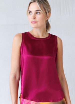 GO NO BAIS TEE IN RASPBERRY