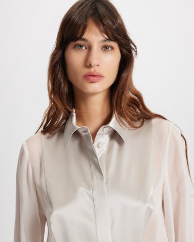 Idalia plasteron chiffon blouse - Image 5