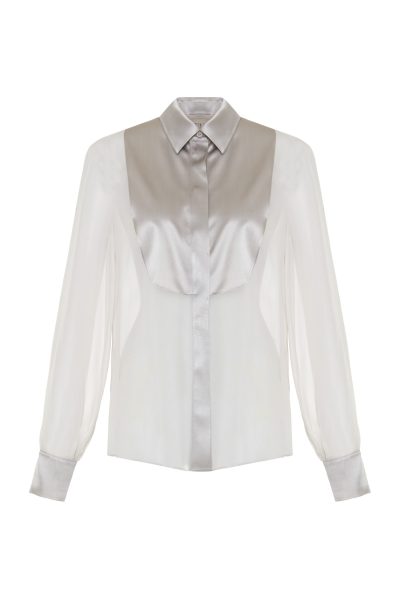 Idalia plasteron chiffon blouse - Image 8