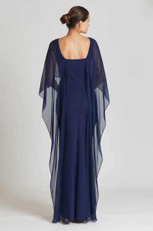 Tori Scuba Gown in Navy - Image 2