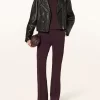 Francoise Pant in burgundy