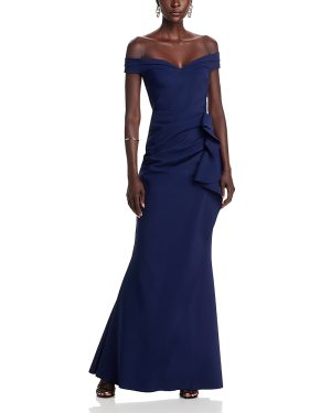 Radoslava Long Dress in blu notte