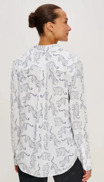 Kathryn Jaguar Button-Front Blouse - Image 8