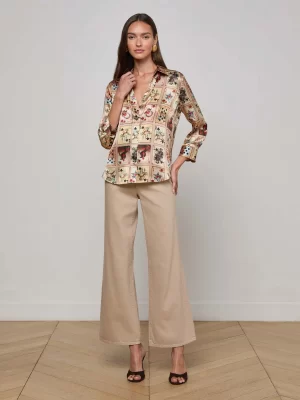 Dani Silk Blouse in western cards - Image 3