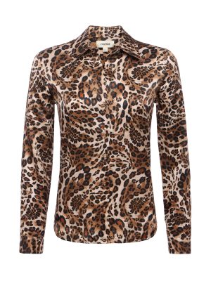 Tyler Silk Blouse in cinnamon swirl - Image 2