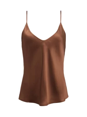 Lexi Satin Camisole in sepia brown - Image 2