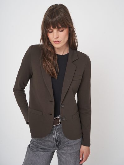 Katie Sweatshirt blazer in dark brown - Image 7