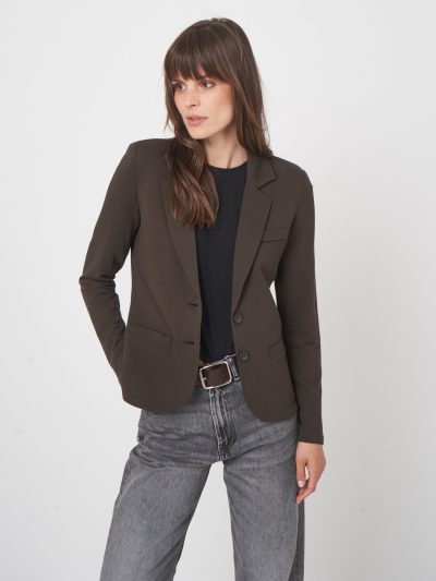 Katie Sweatshirt blazer in dark brown - Image 4