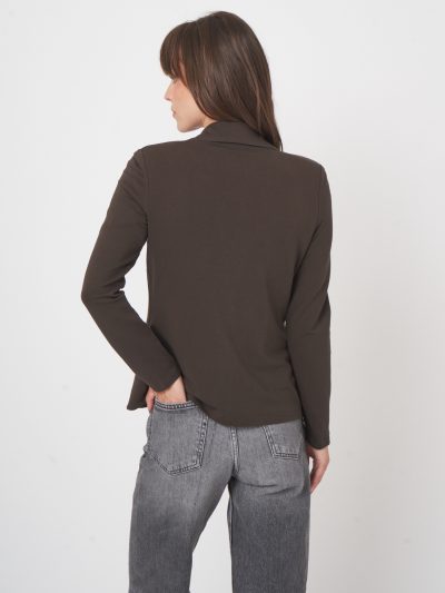 Katie Sweatshirt blazer in dark brown - Image 3