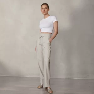Candice Straight Pant in Chalk