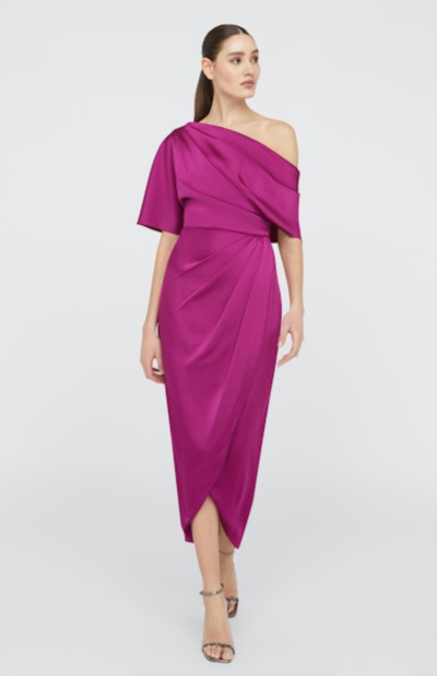 RAYNA ONE SHOULDER DRAPED GOWN