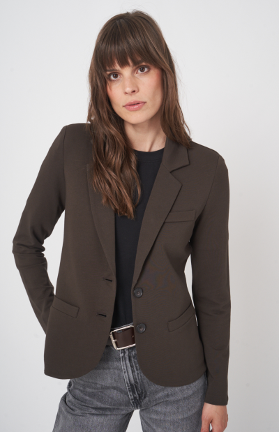 Katie Sweatshirt blazer in dark brown
