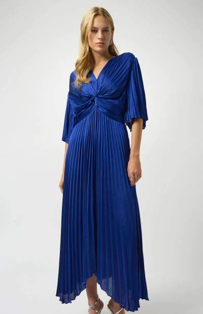 Shenae Pleated Satin Midi Dress - sz XXL