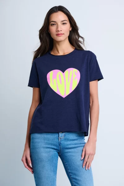 HELLO LOVE SHIRT IN NAVY - Image 5