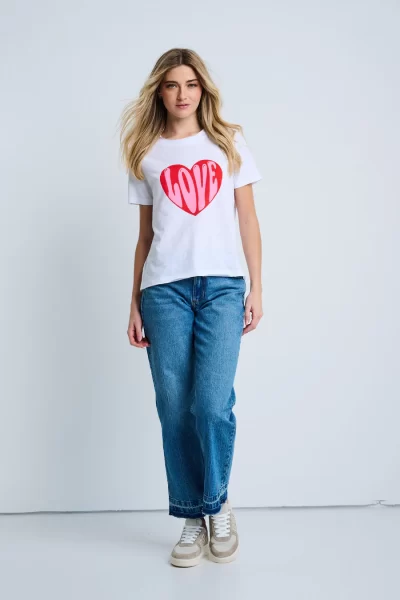 HELLO LOVE SHIRT IN WHITE - Image 2