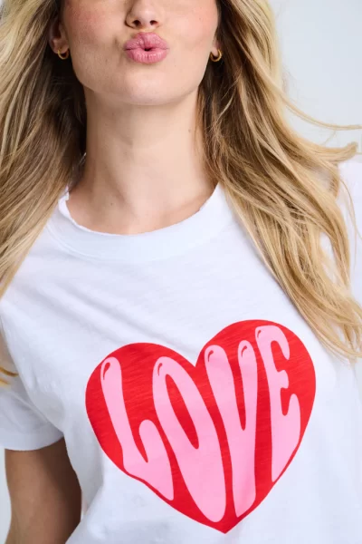 HELLO LOVE SHIRT IN WHITE - Image 4