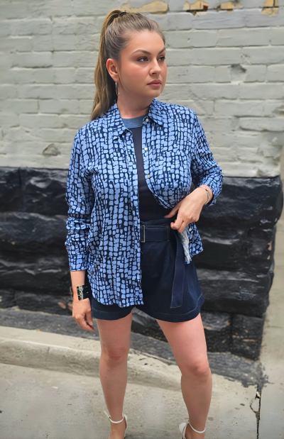 Josephine Shirt in Indigo Shibori