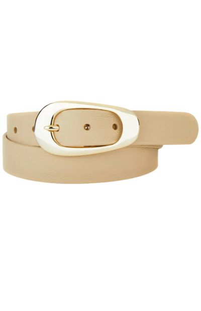 Zya Pebbled Belt in mouton