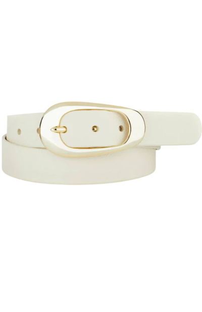 Zya Pebbled belt in marble