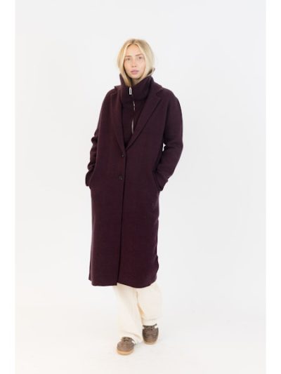 Vicki Knit Coat in burgundy - coming soon