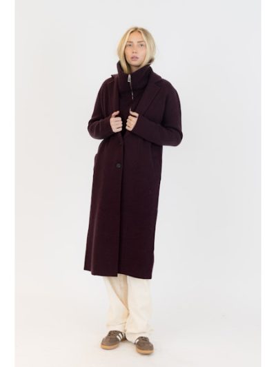 Vicki Knit Coat in burgundy - coming soon - Image 4