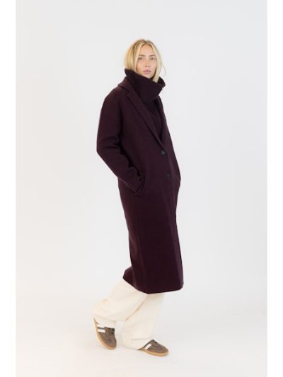 Vicki Knit Coat in burgundy - coming soon - Image 3