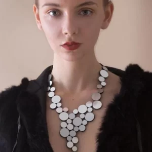 Abstraction Necklace in Silver