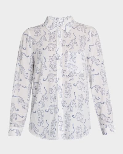 Kathryn Jaguar Button-Front Blouse - Image 5