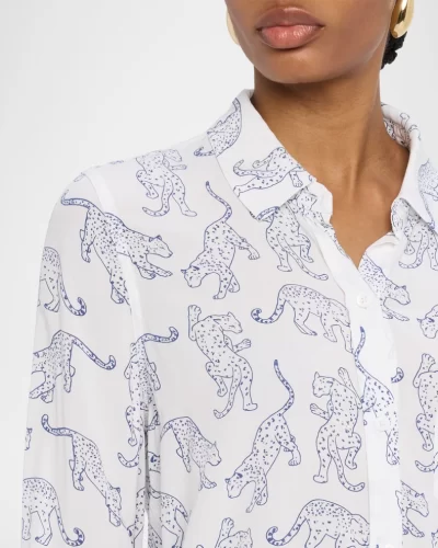 Kathryn Jaguar Button-Front Blouse - Image 2